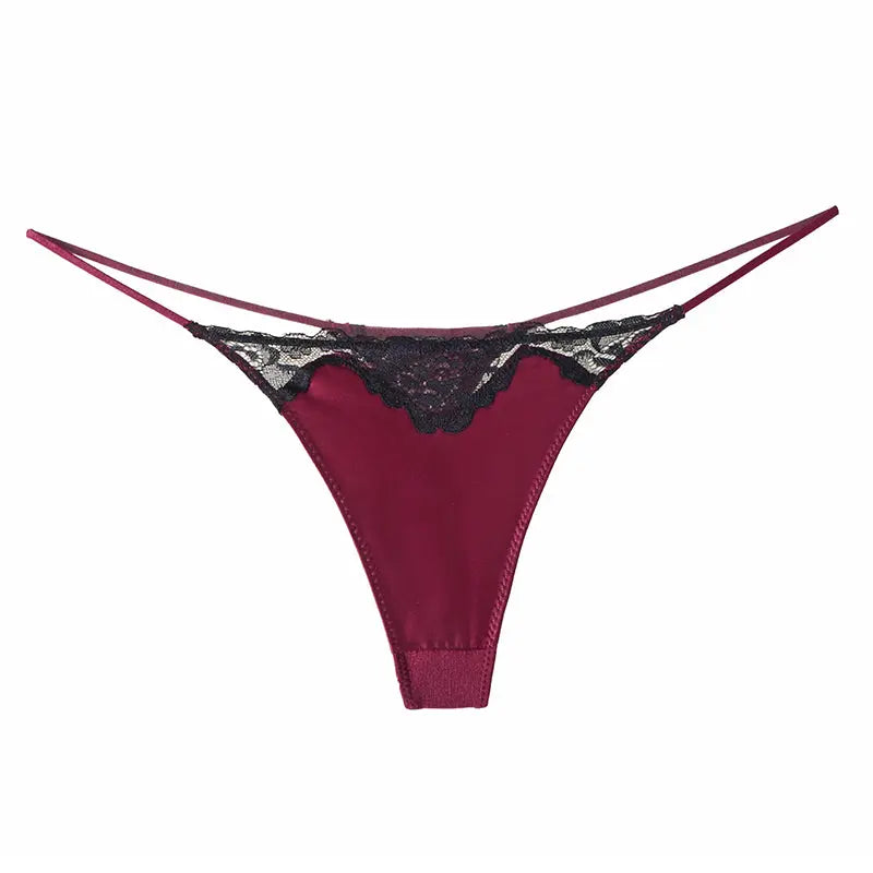 Mimi Satin Lace Thong Lavah Intimates