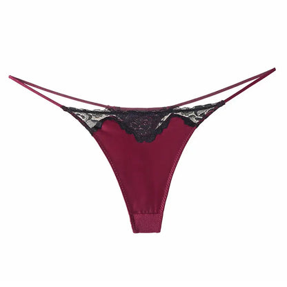 Mimi Satin Lace Thong Lavah Intimates