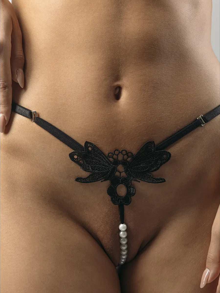 LacyNighty™ Erotic LustWings Pearl G-String Hemiras Lingeries