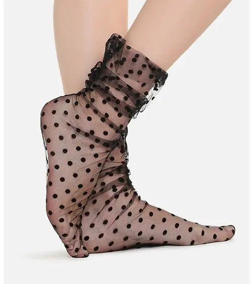 Polka Dot Mid-Calf Socks Lavah Intimates socks