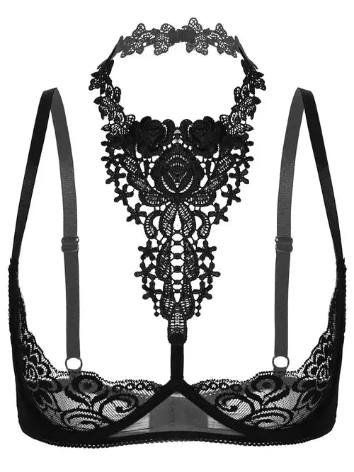 See-through Halter Bra Lacy0301 Other
