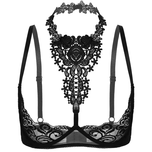 See-through Halter Bra Lacy0301 Other