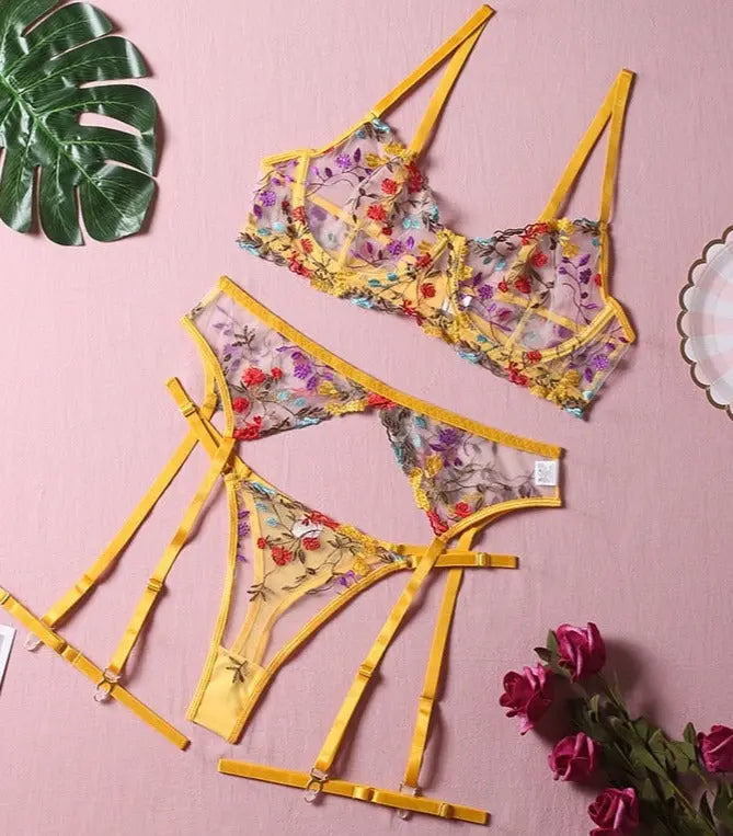 LacyNighty™ Model SL291 (8-Colors) ELLOLACE sexy lingerie set