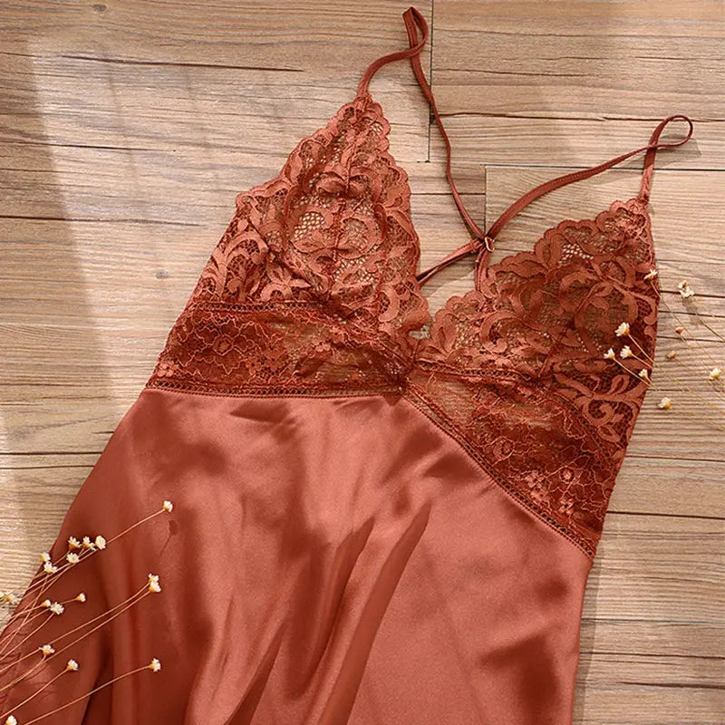 LacyNighty™ Summer Satin Nightdress Lacy Nighty