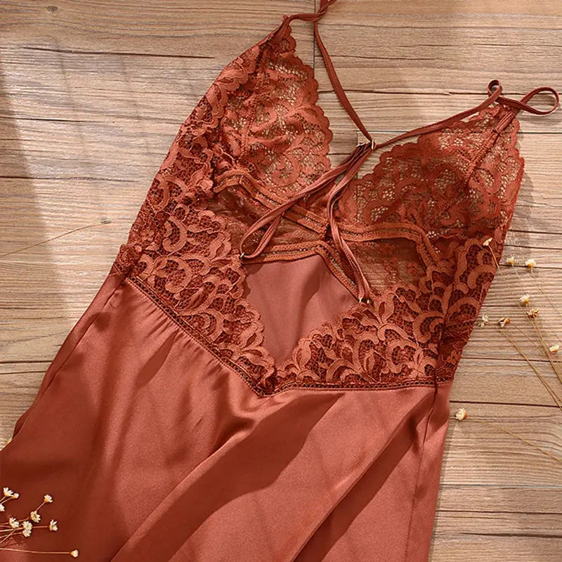 LacyNighty™ Summer Satin Nightdress Lacy Nighty