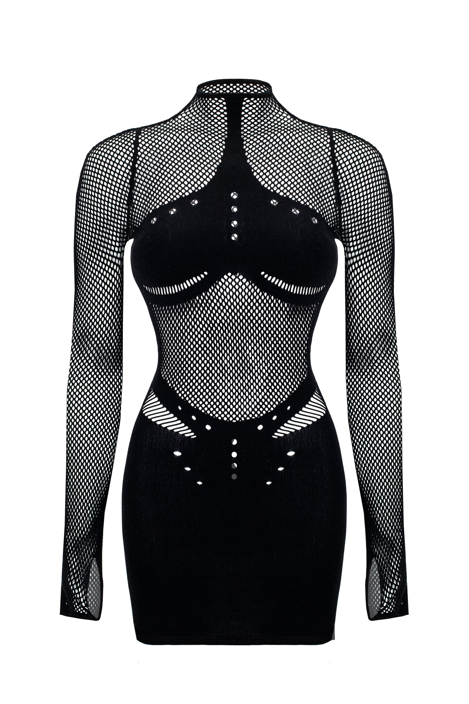 LacyNighty™ Dress Mesh Black LacyNighty body