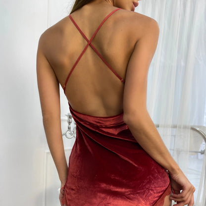 LaycyNighty™ Karin's Velvet Nightdress LacyNighty0312 Nightgown