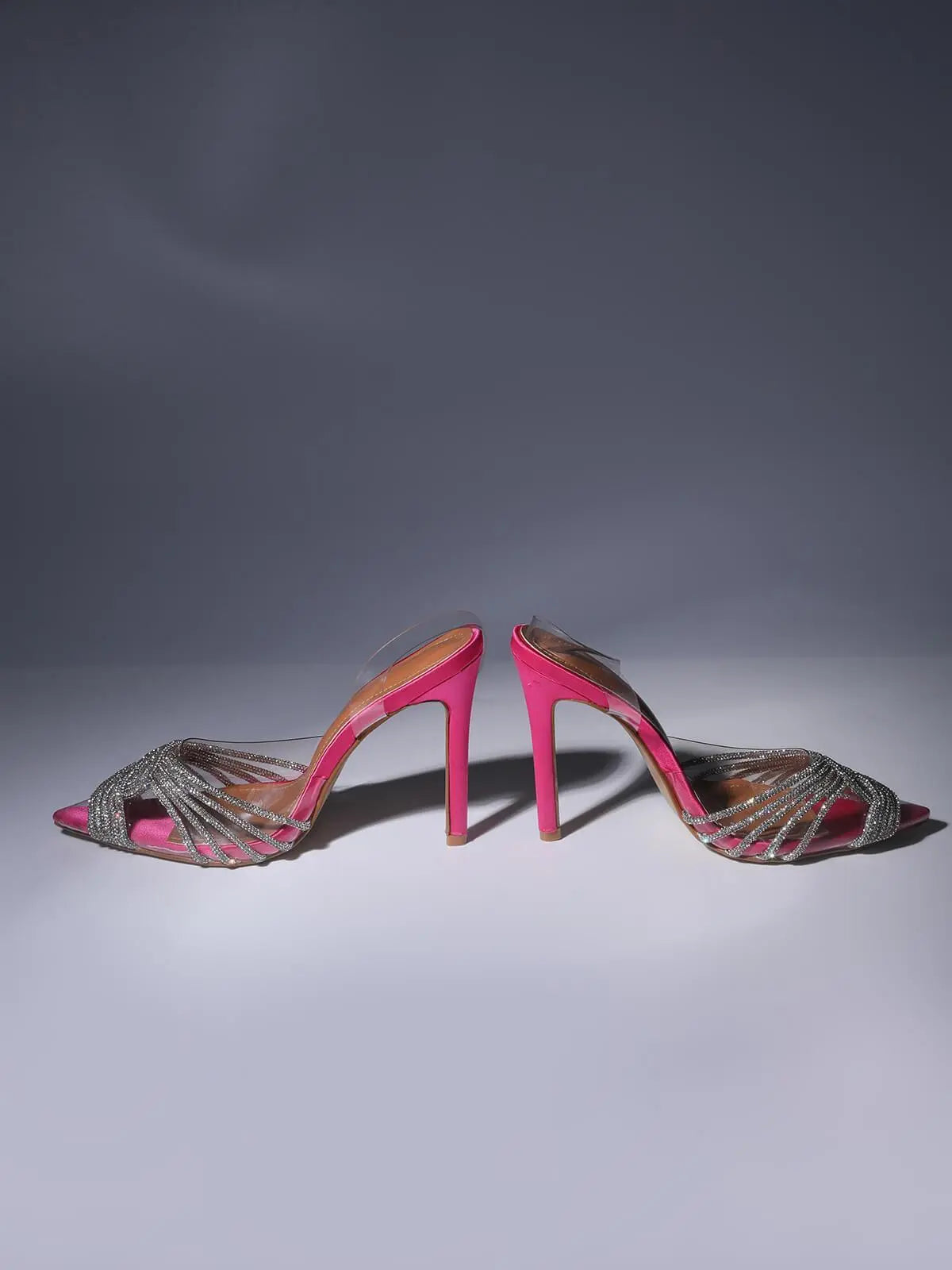Lumi Crystal Embellished Sandals In Hot Pink Mew Mews Fashion Shoes