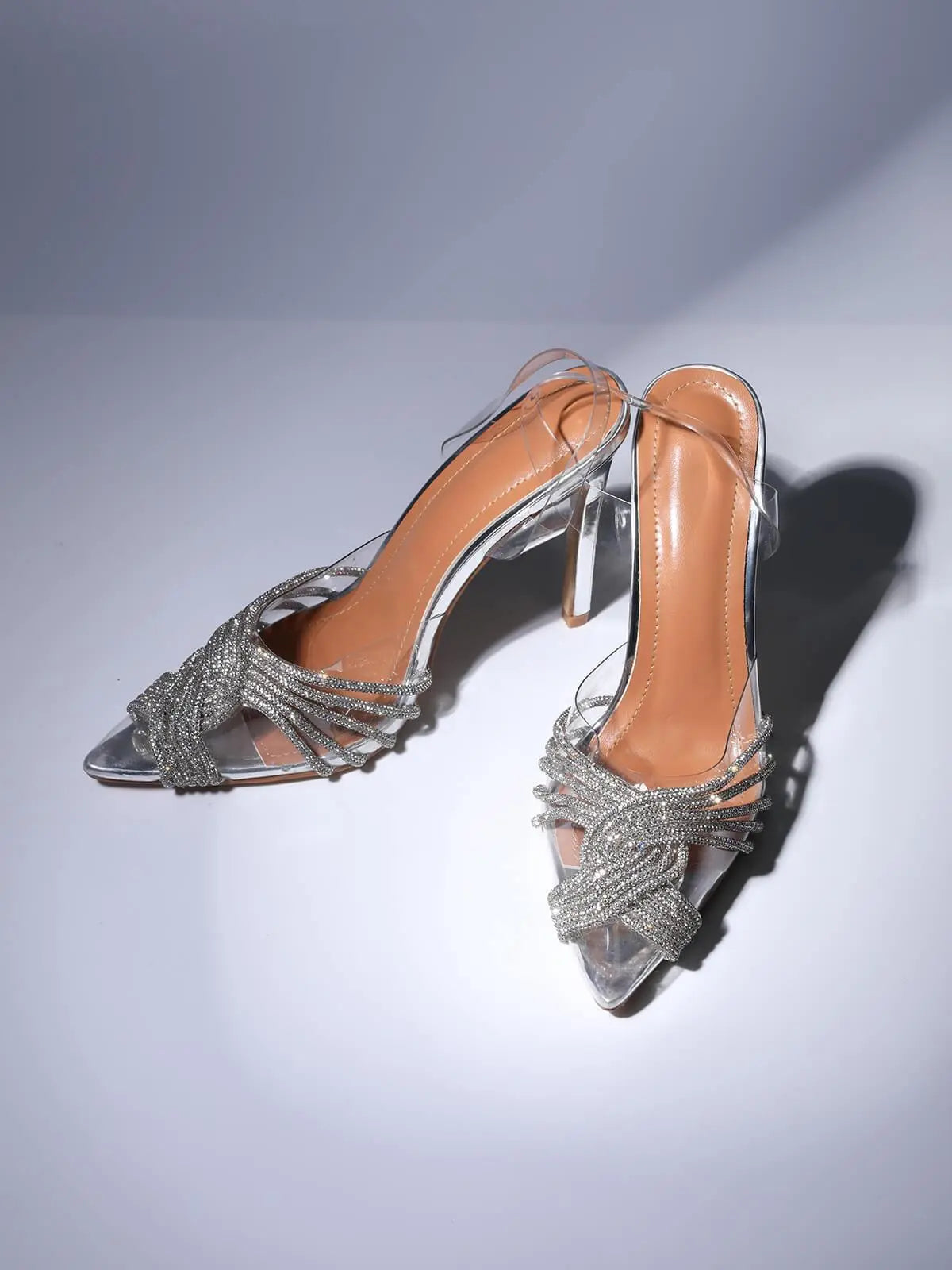 Lumi Crystal Embellished Sandals In Silver (made to order) Mew Mews Fashion Shoes