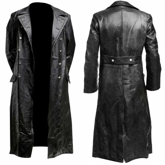 German Classic Leather Coat Lacy0301