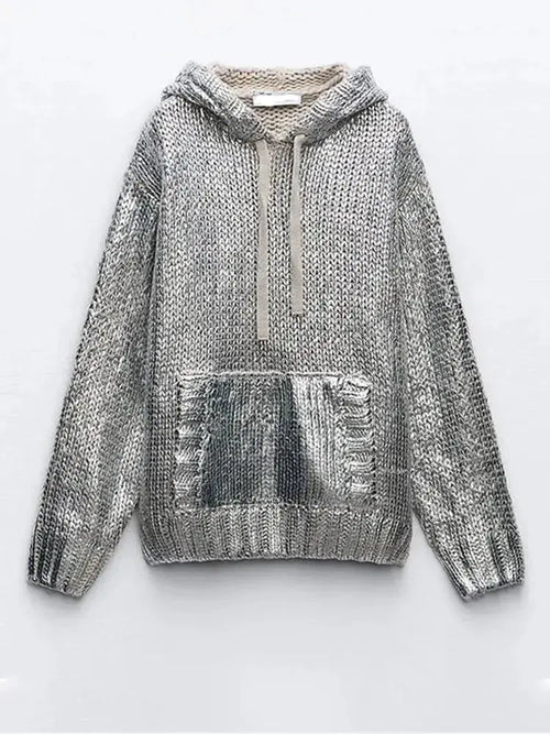 Metallic Women Sweater Lacy0301