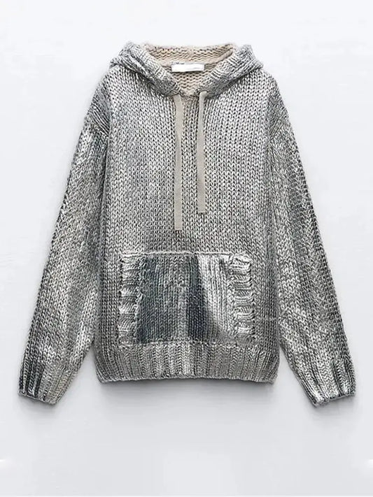 Metallic Women Sweater Lacy0301