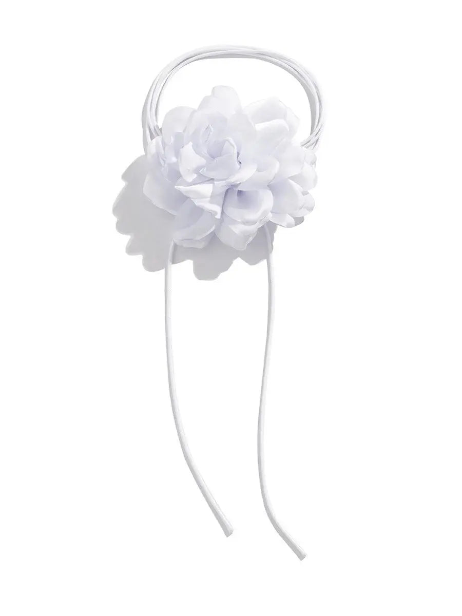 Rosie White Flower Mesh Choker Mew Mews Fashion Necklace