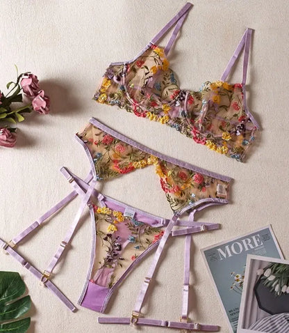 LacyNighty™ Model SL291 (8-Colors) ELLOLACE sexy lingerie set