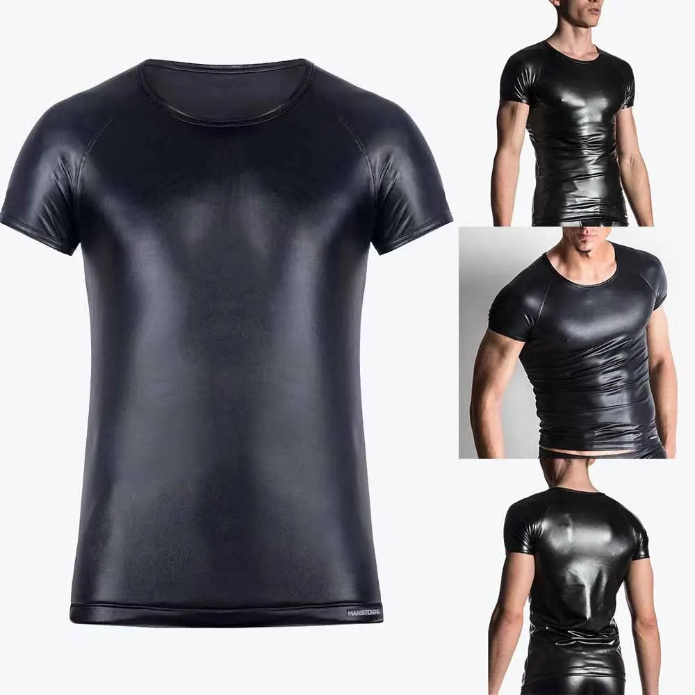 Leather T-shirt Lacy0301Goth