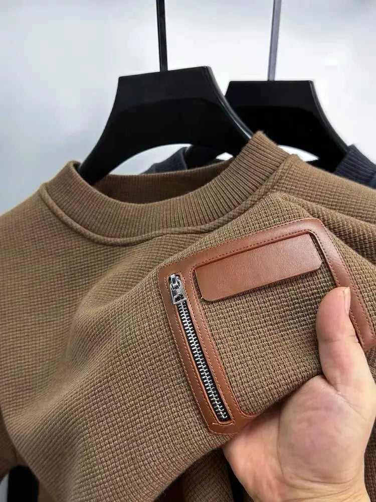 Sweater With Leather Stitching AliExpress Other