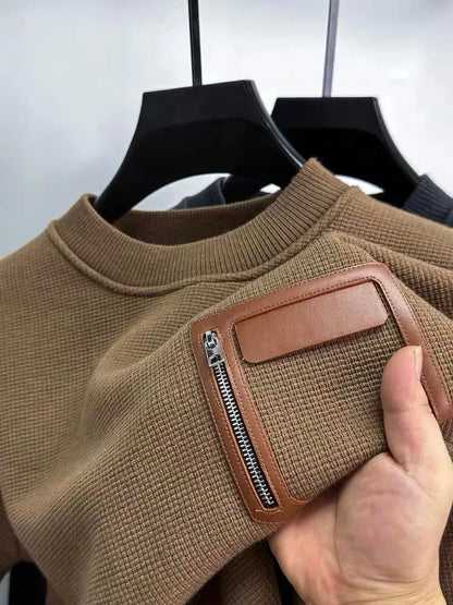 Sweater With Leather Stitching AliExpress Other