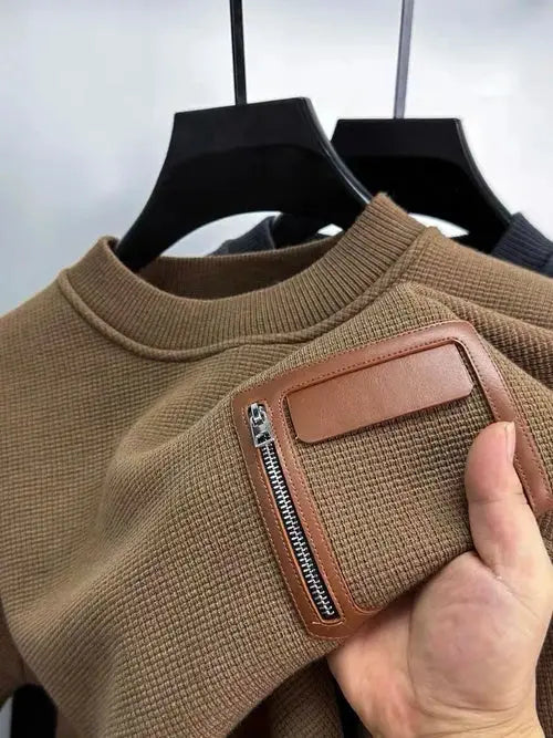 Sweater With Leather Stitching AliExpress Other
