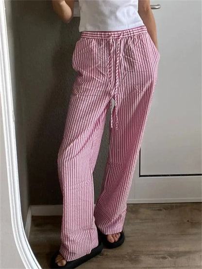Striped Mid Waist Long Pants AliExpress Other