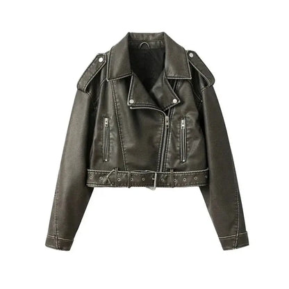 Washed Leather Jacket Lacy0301 Other
