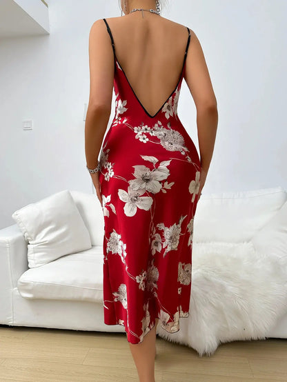 LacyNighty™ Elegant Floral Backless Nightdress Lacy Nighty
