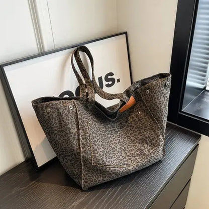 Oversized Leopard Print Shoulder Bag Lacy0301 Other