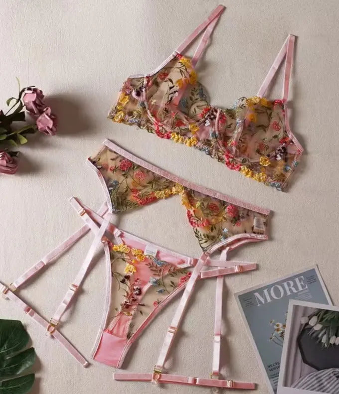 LacyNighty™ Model SL291 (8-Colors) ELLOLACE sexy lingerie set