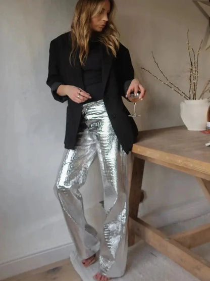 Metallic Womens Pants Lacy0301 Other