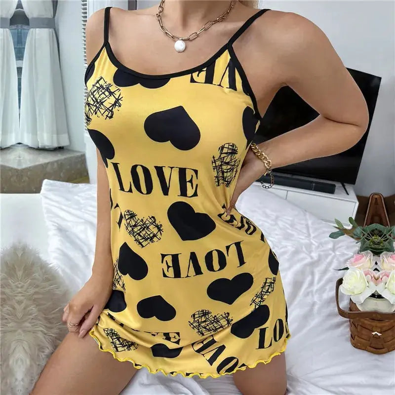 Fire Without Spark Nightdress LacyNighty Sleeping Wear