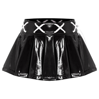 Lace-up Mini Skirt Lacy0301 Other