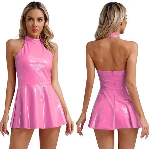 Wetlook Leather Dress Lacy0301 Other