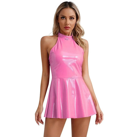 Wetlook Leather Dress Lacy0301 Other