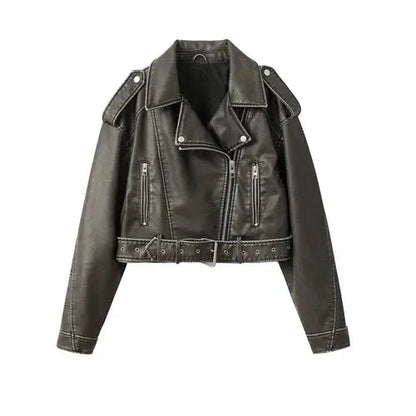 Washed Leather Jacket Lacy0301 Other