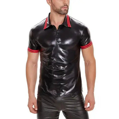 Shiny Leather T-shirt AliExpress Other