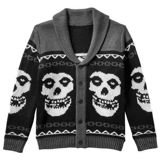 Skull Pattern Knit Sweater Lacy0301 Other