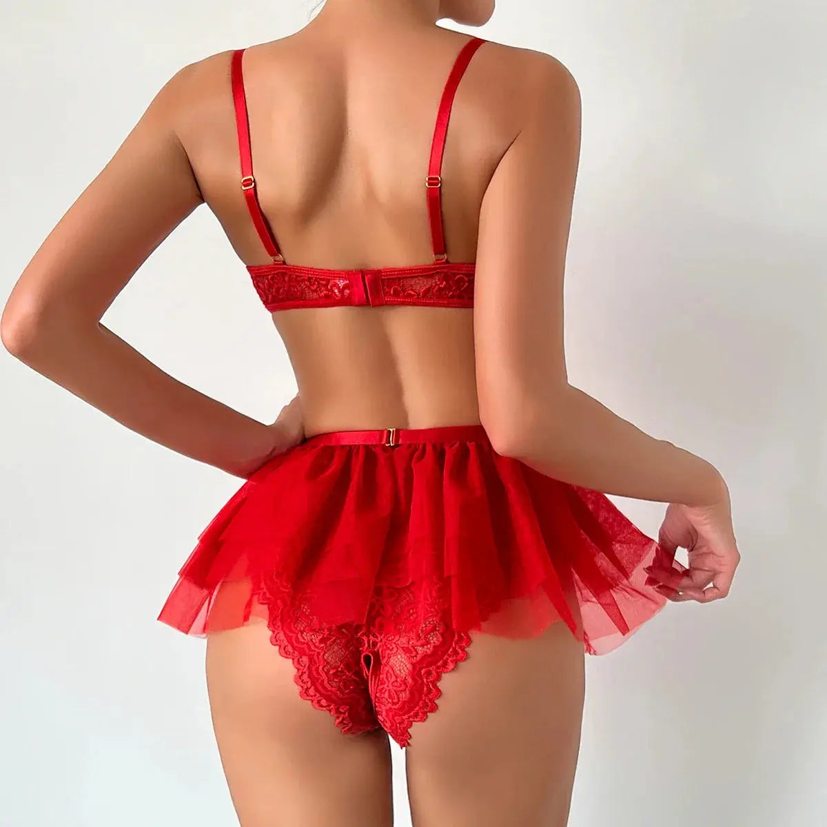 LacyNighty™ Tanya Bodysuit w/ Detachable Skirt Lavah Intimates