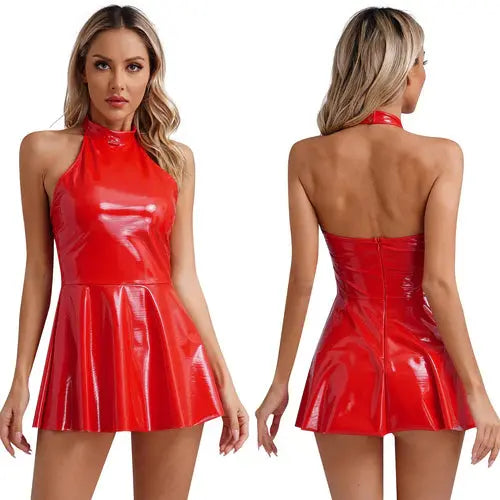 Wetlook Leather Dress Lacy0301 Other
