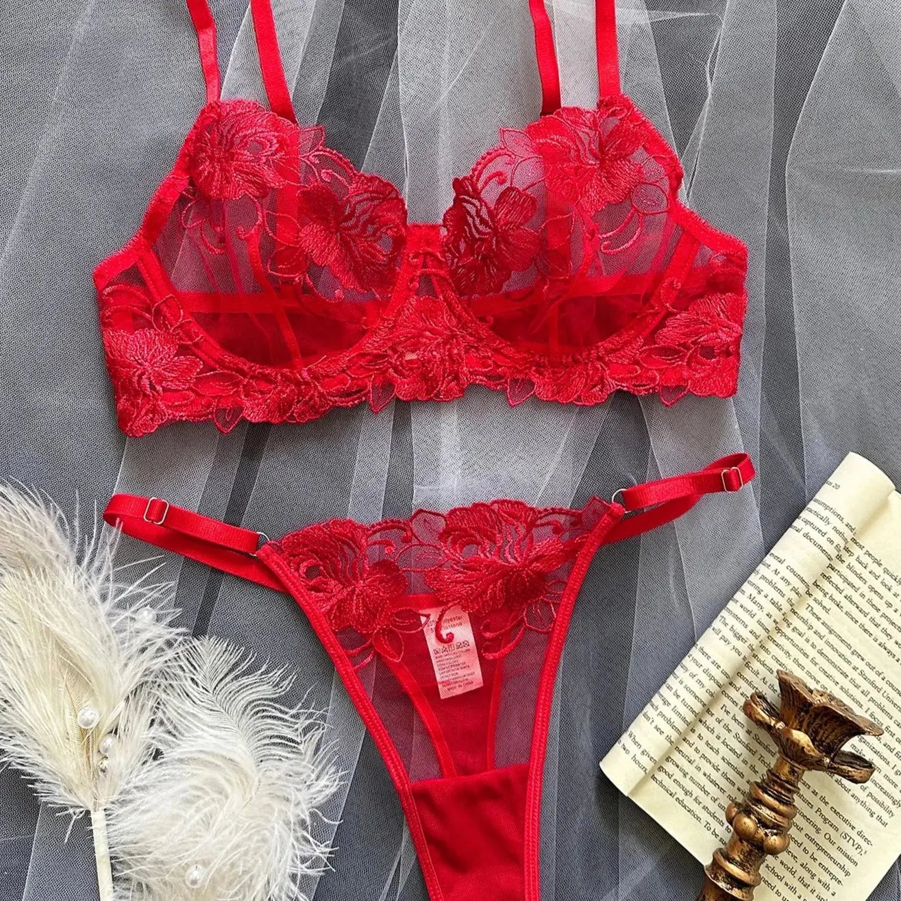 LaycyNighty™ Sophie's Floral Lace Set LacyNighty0312 Lingerie Set
