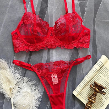 LaycyNighty™ Sophie's Floral Lace Set LacyNighty0312 Lingerie Set