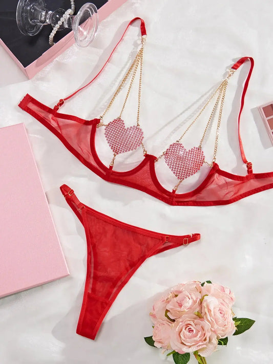 Destroy My Heart Lingerie Set LacyNighty Lingerie & Intimates