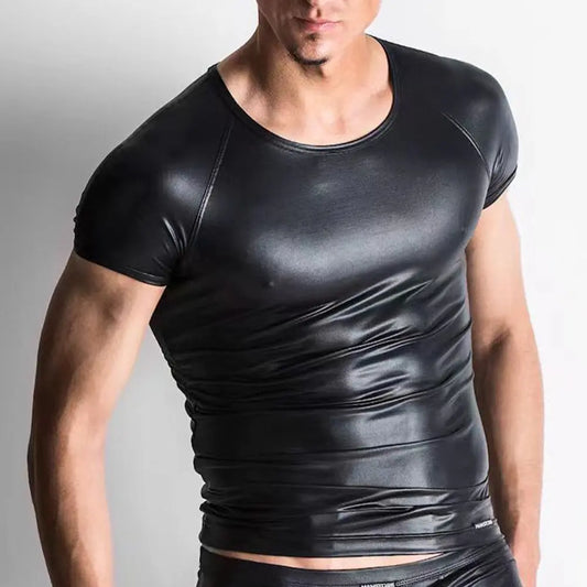 Leather T-shirt Lacy0301Goth