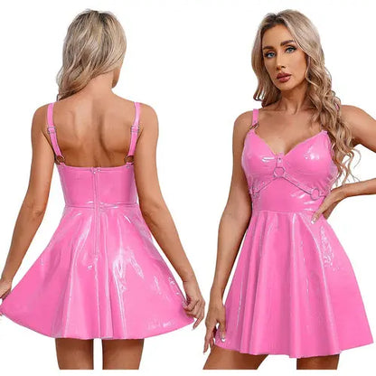 Glossy Leather Latex Dress Lacy0301 Other