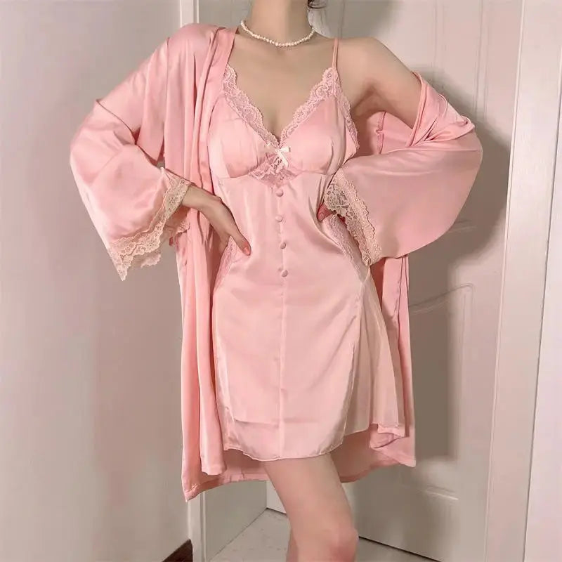 Time Can Bring You Down Robe Nightdress LacyNighty Sleeping Wear