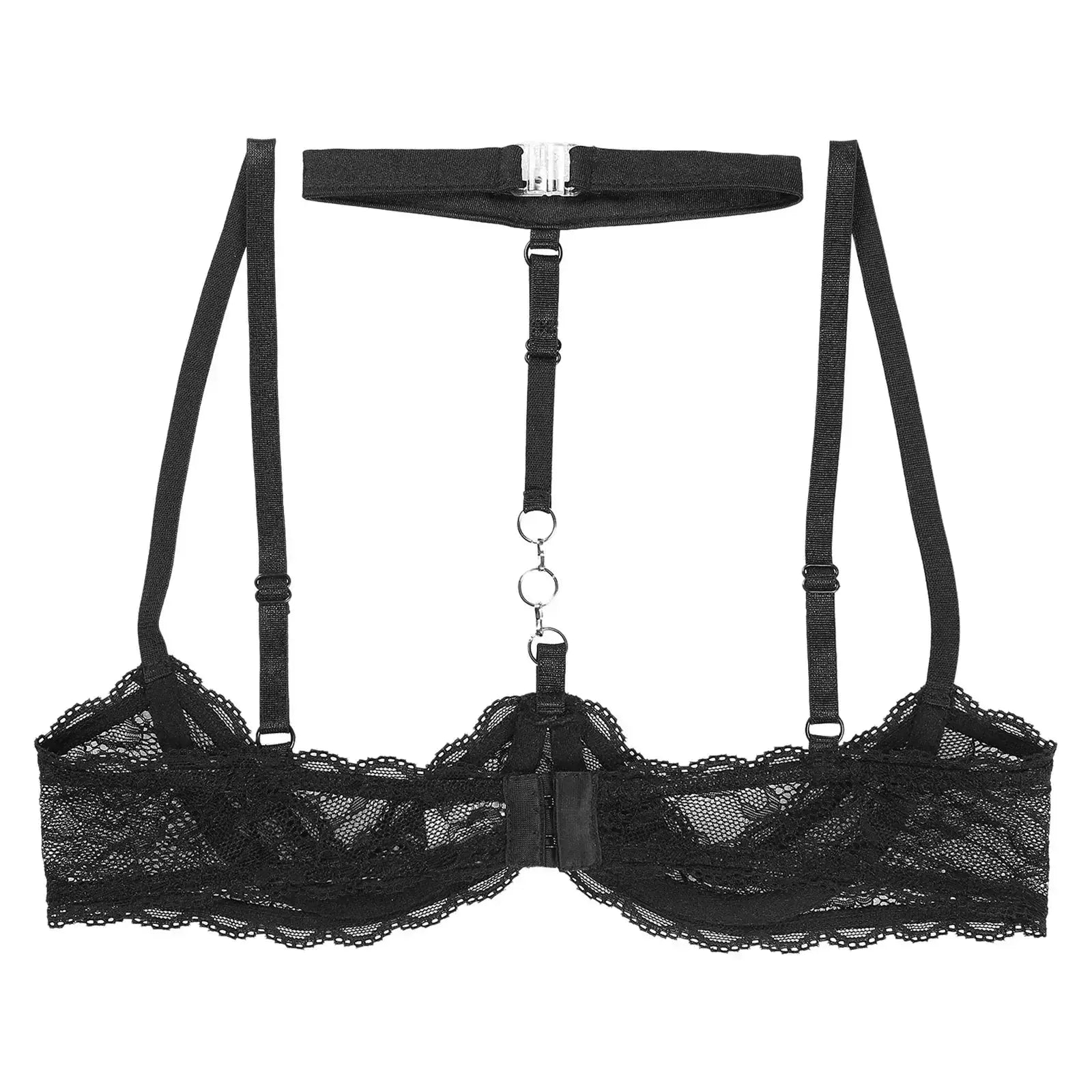 LacyNighty™ Halter Neck Open Bra GHALLAS Other