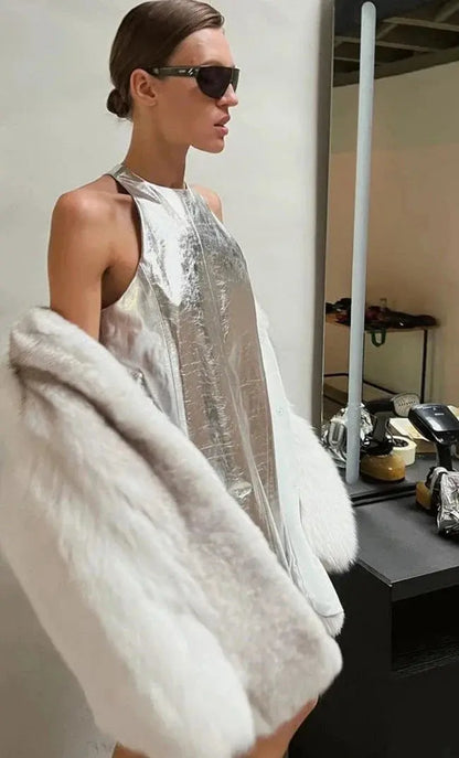 Metallic Leather Dress AliExpress Other