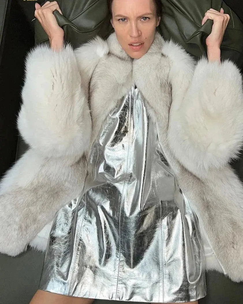 Metallic Leather Dress AliExpress Other