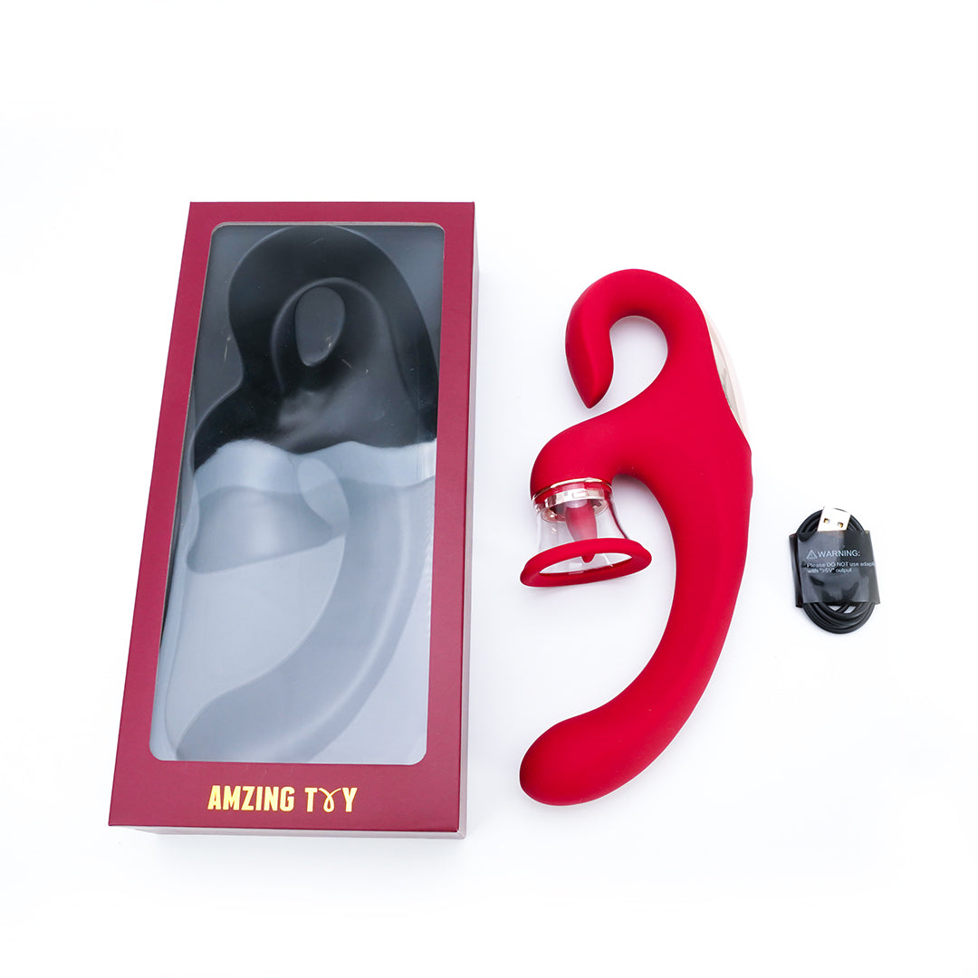 2025- Sandra 3-in-1 G-Spot and Clitoral Suction Rabbit Vibrator The Bad Peach Store sex toys
