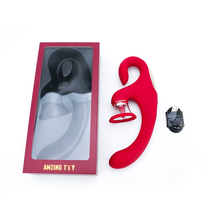 2025- Sandra 3-in-1 G-Spot and Clitoral Suction Rabbit Vibrator The Bad Peach Store sex toys