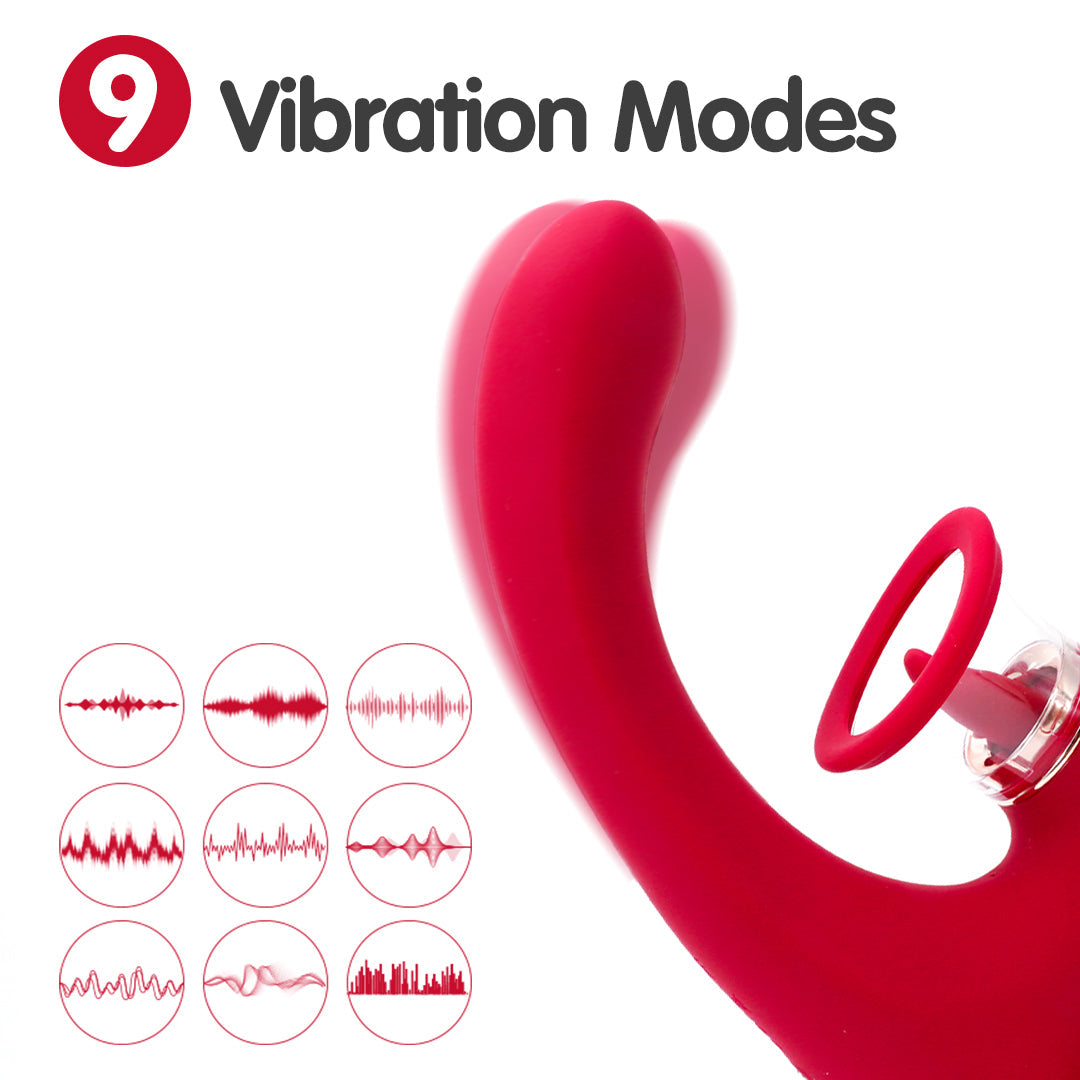 2025- Sandra 3-in-1 G-Spot and Clitoral Suction Rabbit Vibrator The Bad Peach Store sex toys