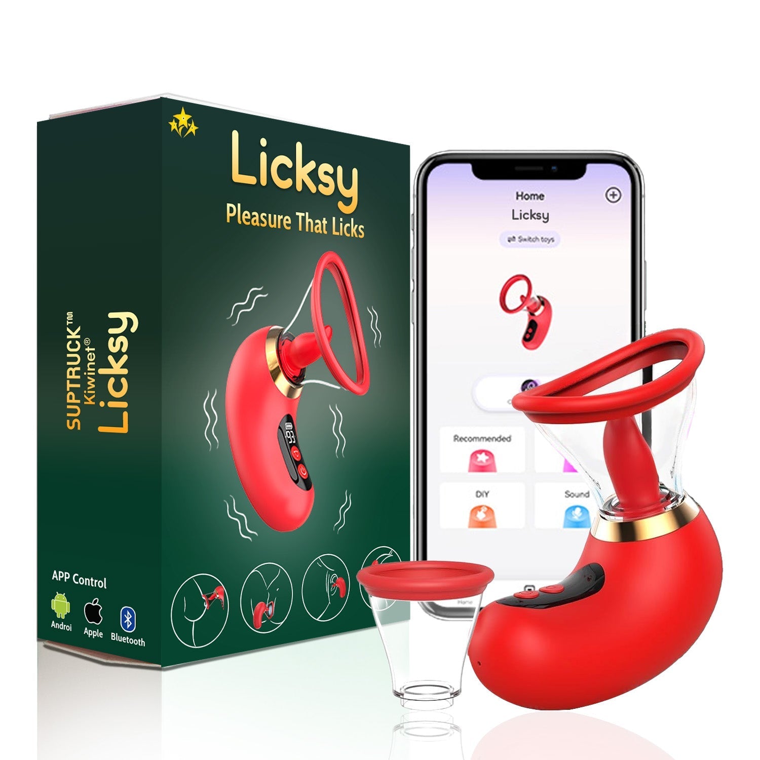 💥 2025 Limited 70% OFF 💦 Licksy Suptruck Kiwinet® SuckLick 9X 📱 Global Control & 3-in-1 Pleasure Hemiras